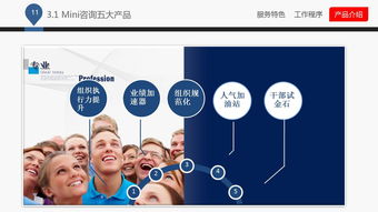 藍(lán)白企業(yè)管理咨詢公司介紹ppt課件下載 ppt寶藏